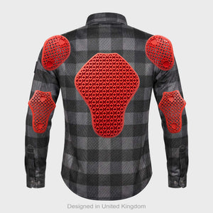 Taurus Ram Air shirt back view showing CE Level 2 armour placement